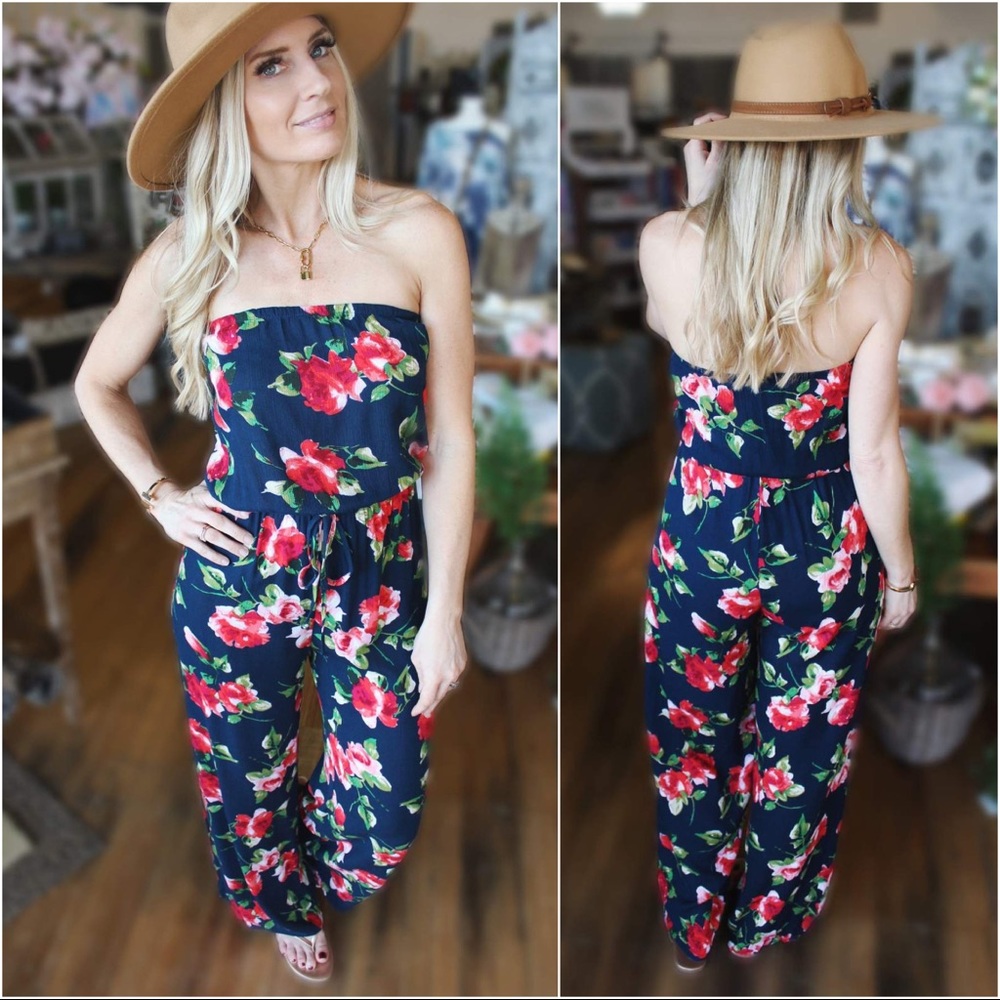 On The Lookout Jumpsuit-Navy - Picture 2 of 4